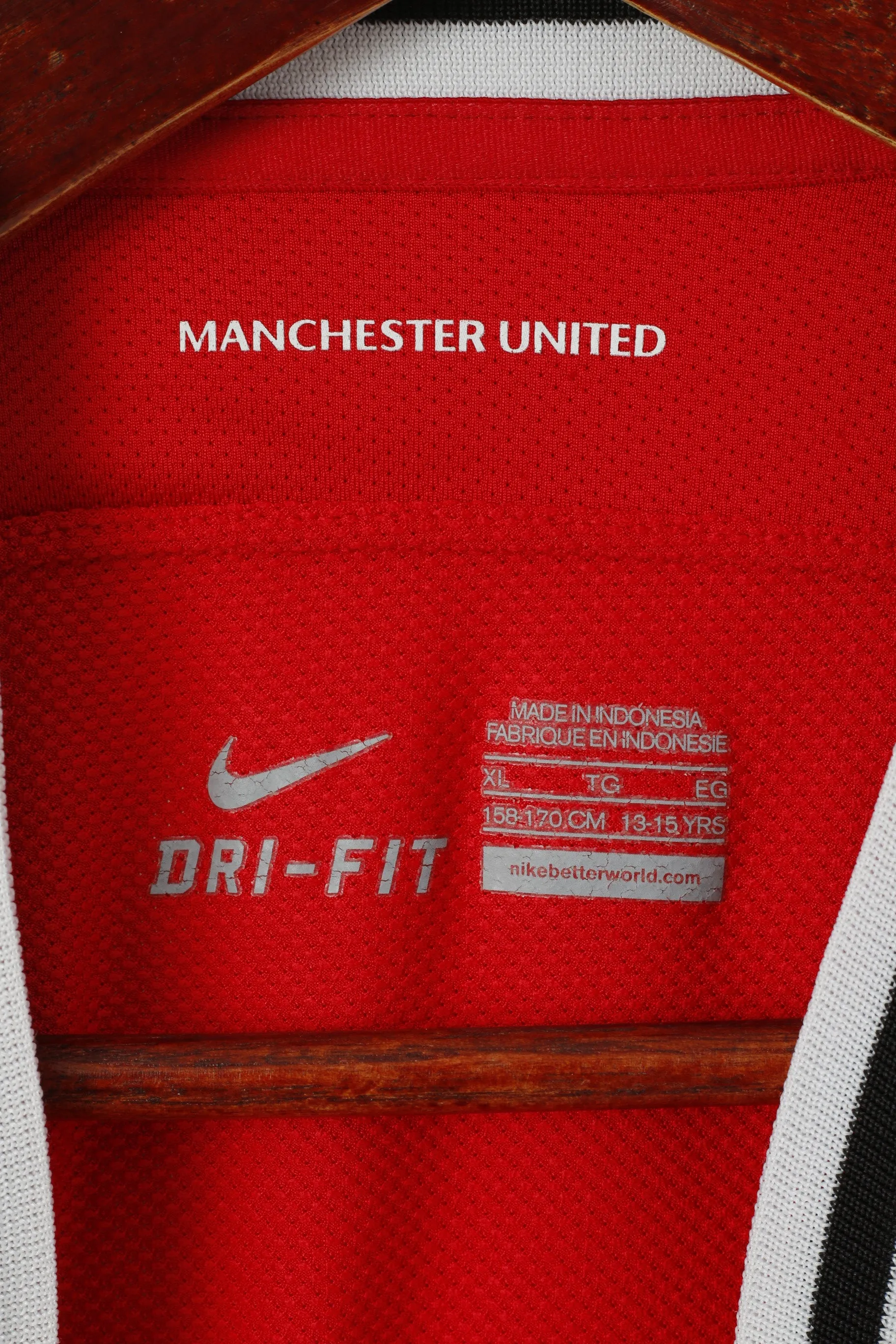 Nike Manchester United Youth 13-15 Age 158 Shirt Red Football Sport Football Jersey Top