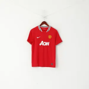 Nike Manchester United Youth 13-15 Age 158 Shirt Red Football Sport Football Jersey Top