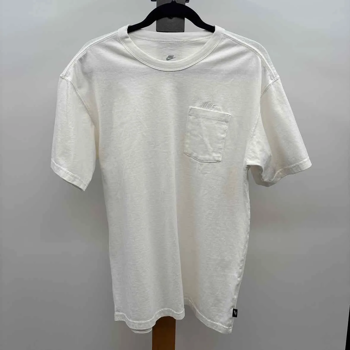 Nike Men's Size S White Solid T-shirt