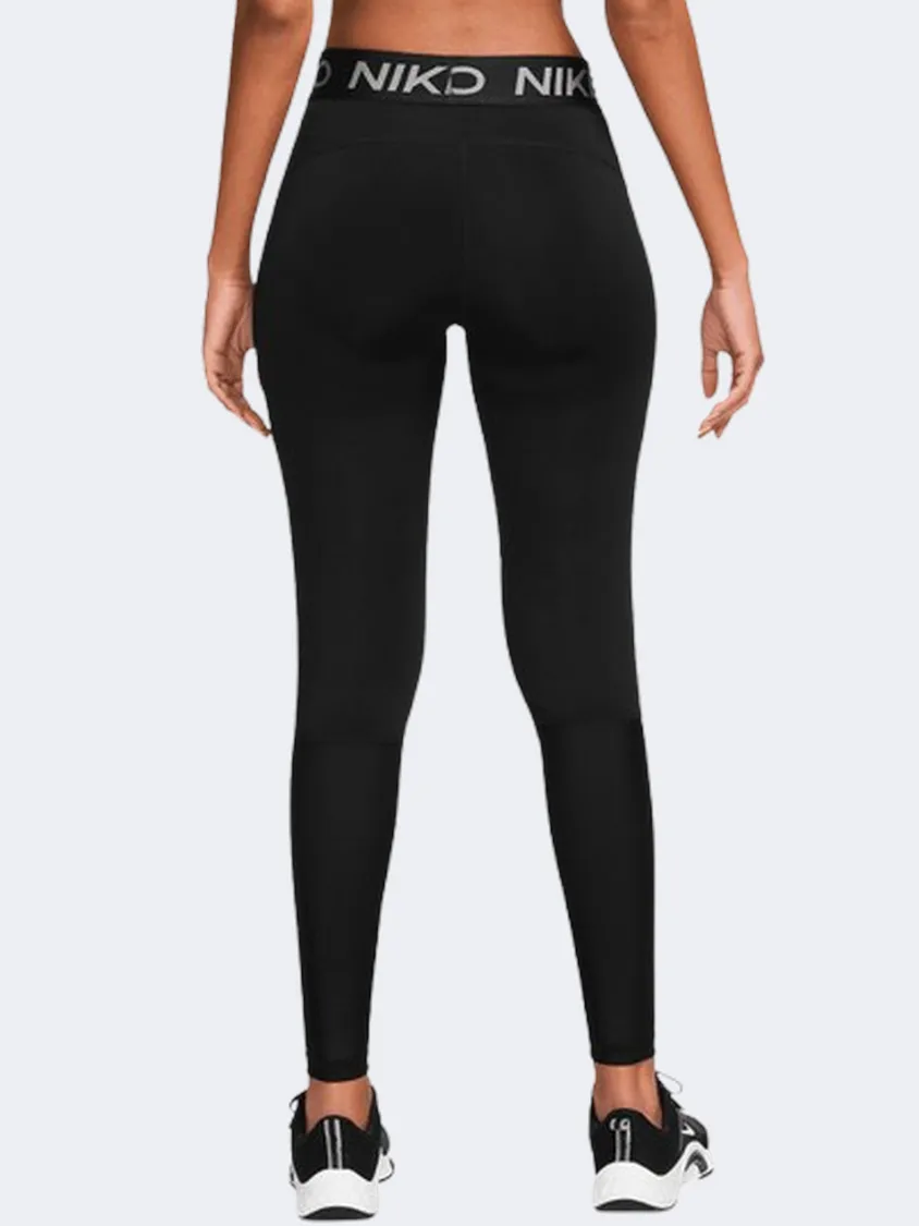 Nike Pro Logo Women Training Tight Black/Grey/White