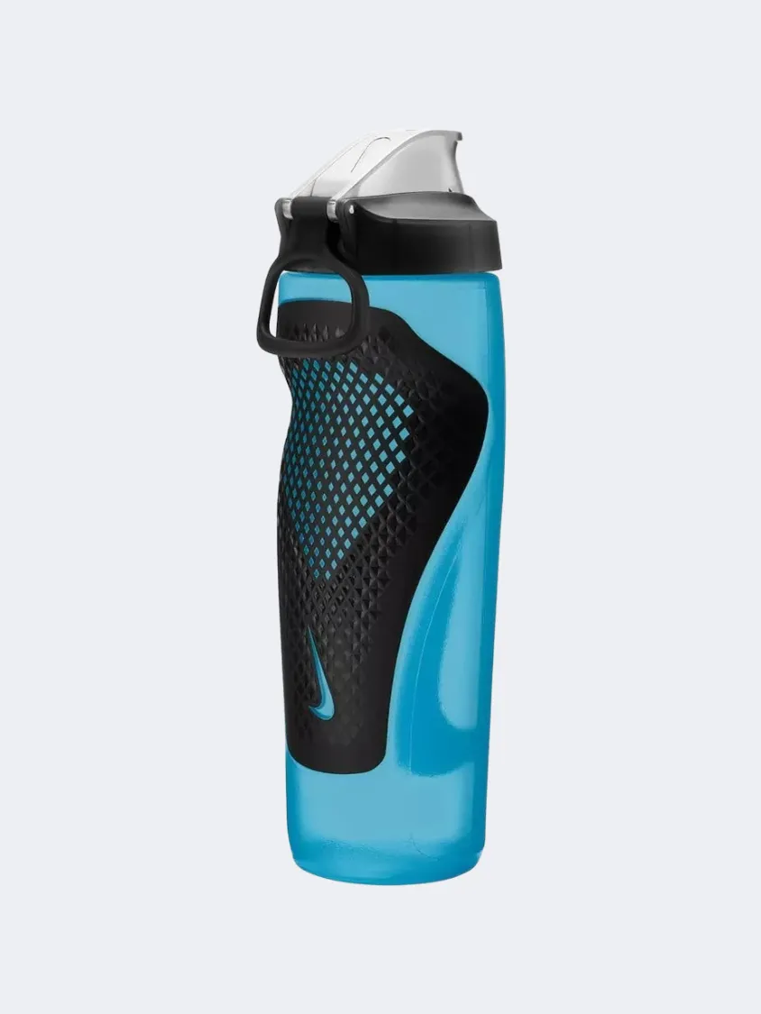 Nike Refuel Bottle Locking Lid 24Oz Unisex Training Water Bottle Blue/Black