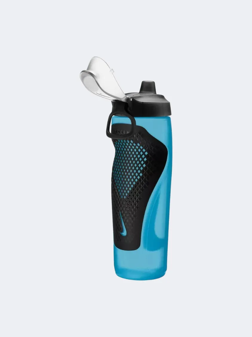 Nike Refuel Bottle Locking Lid 24Oz Unisex Training Water Bottle Blue/Black