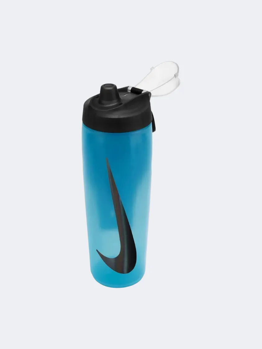 Nike Refuel Bottle Locking Lid 24Oz Unisex Training Water Bottle Blue/Black