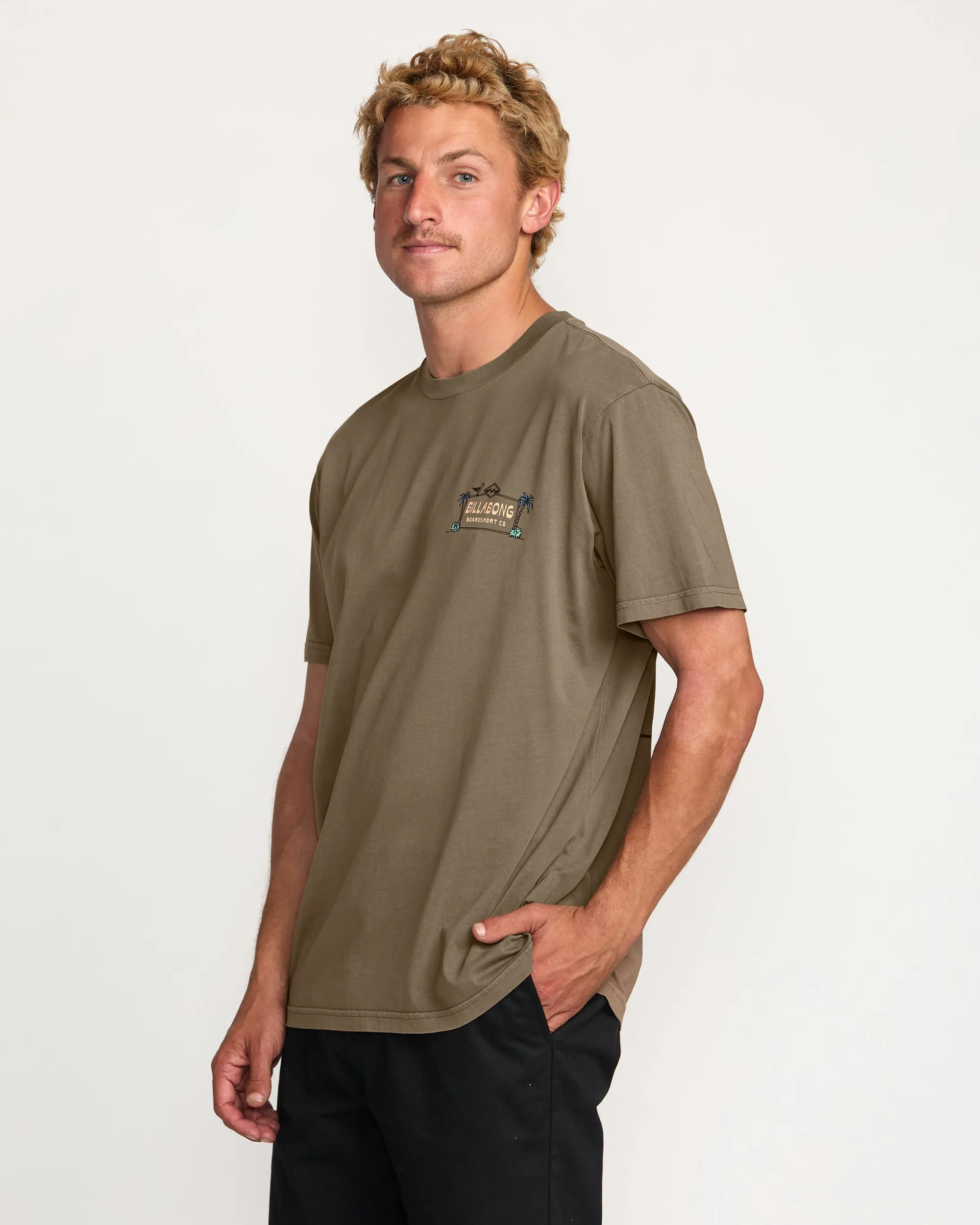 No Vacancy Premium Wave Wash Tee - Brown Billabong