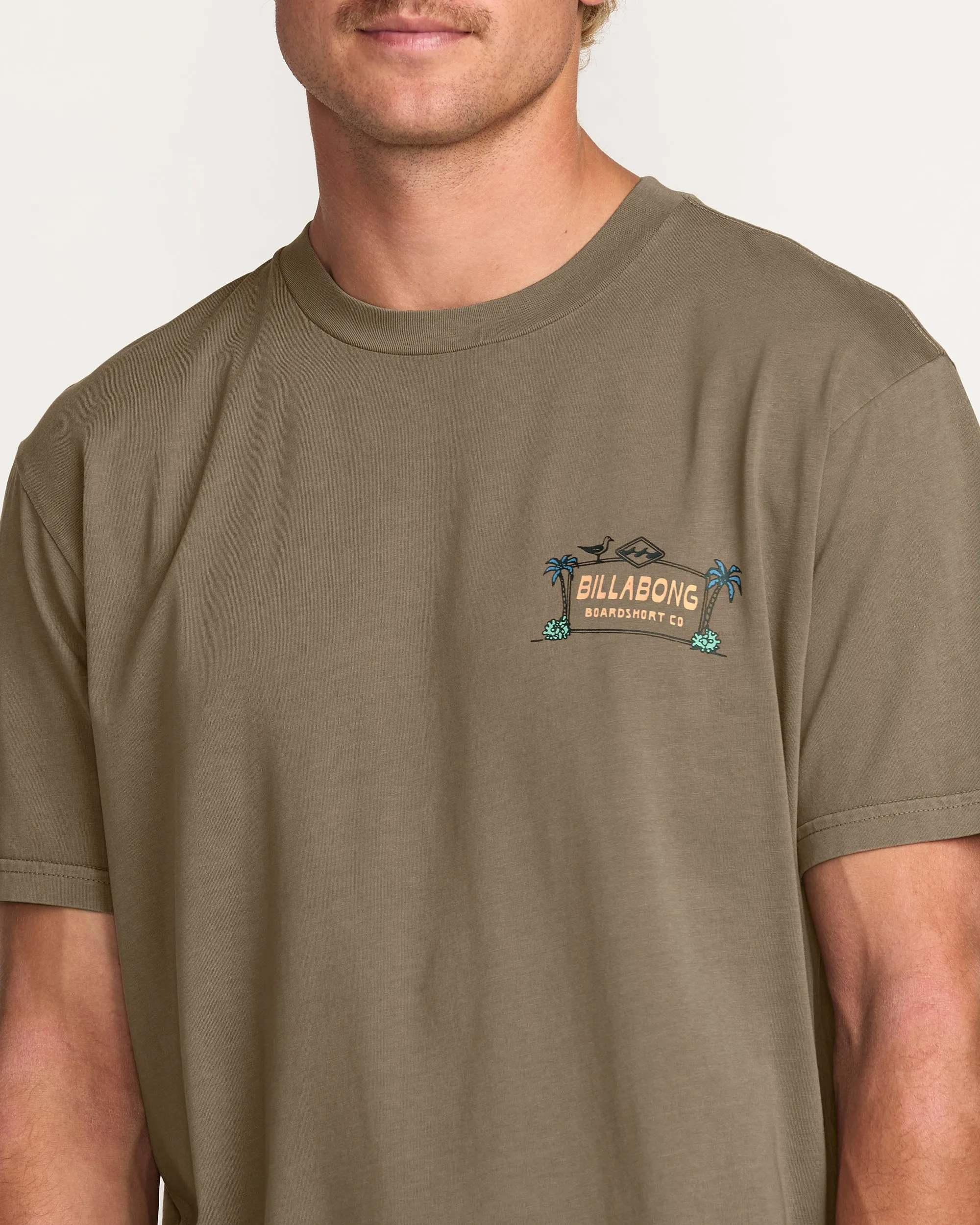 No Vacancy Premium Wave Wash Tee - Brown Billabong