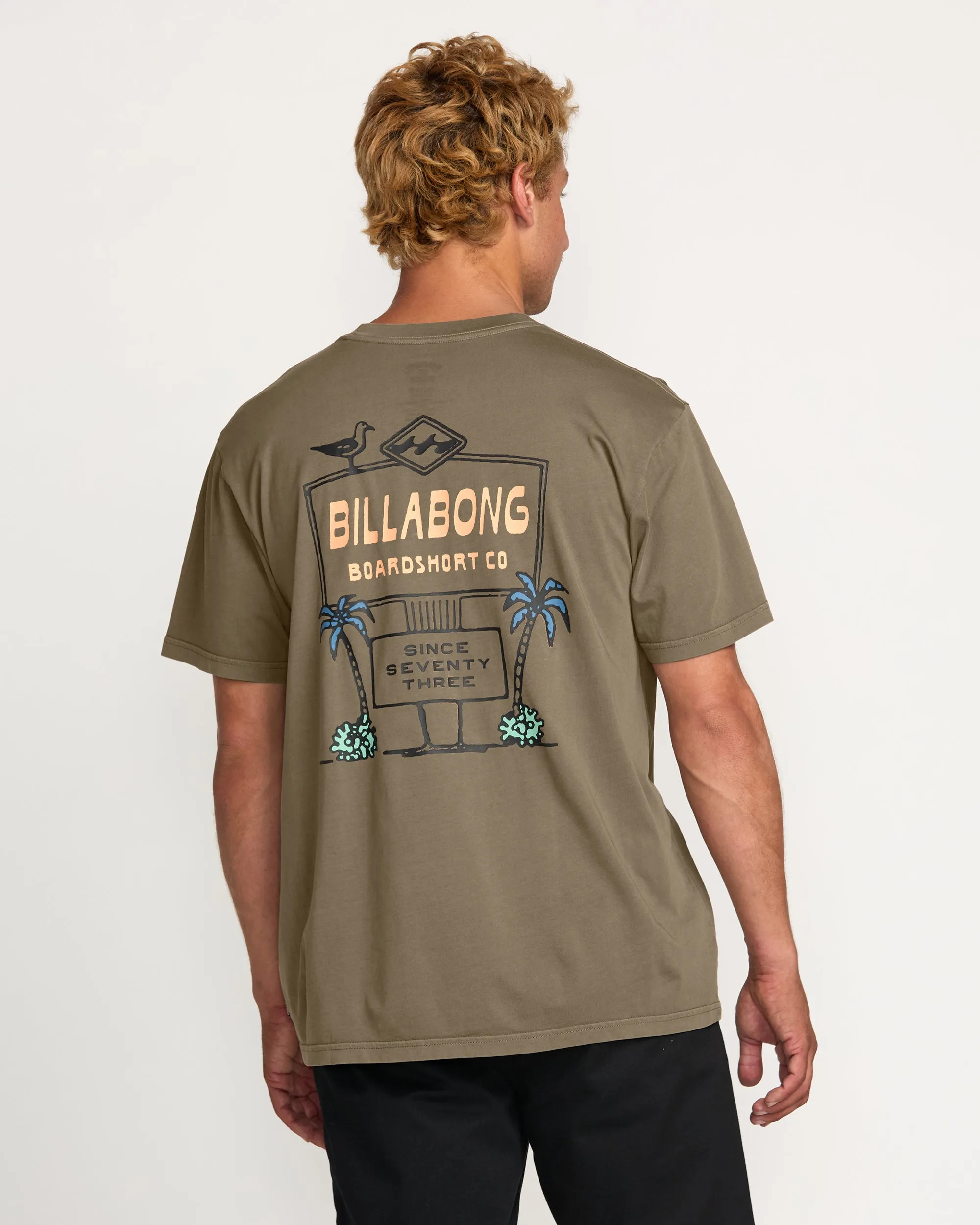 No Vacancy Premium Wave Wash Tee - Brown Billabong