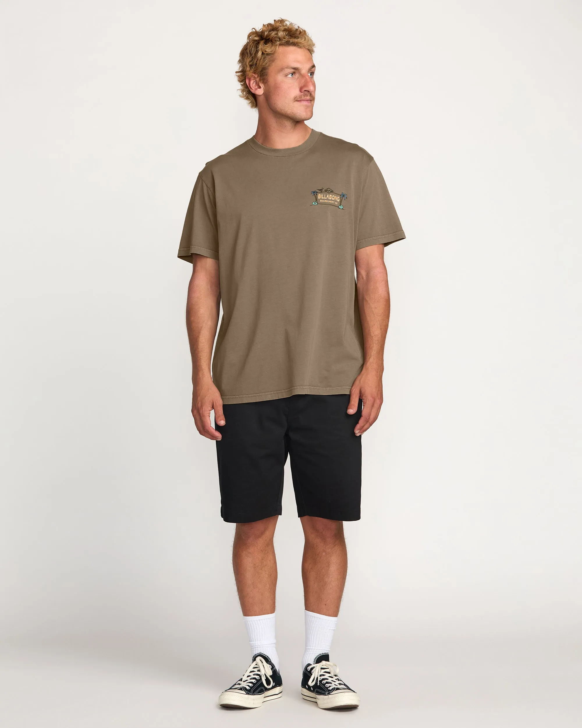 No Vacancy Premium Wave Wash Tee - Brown Billabong