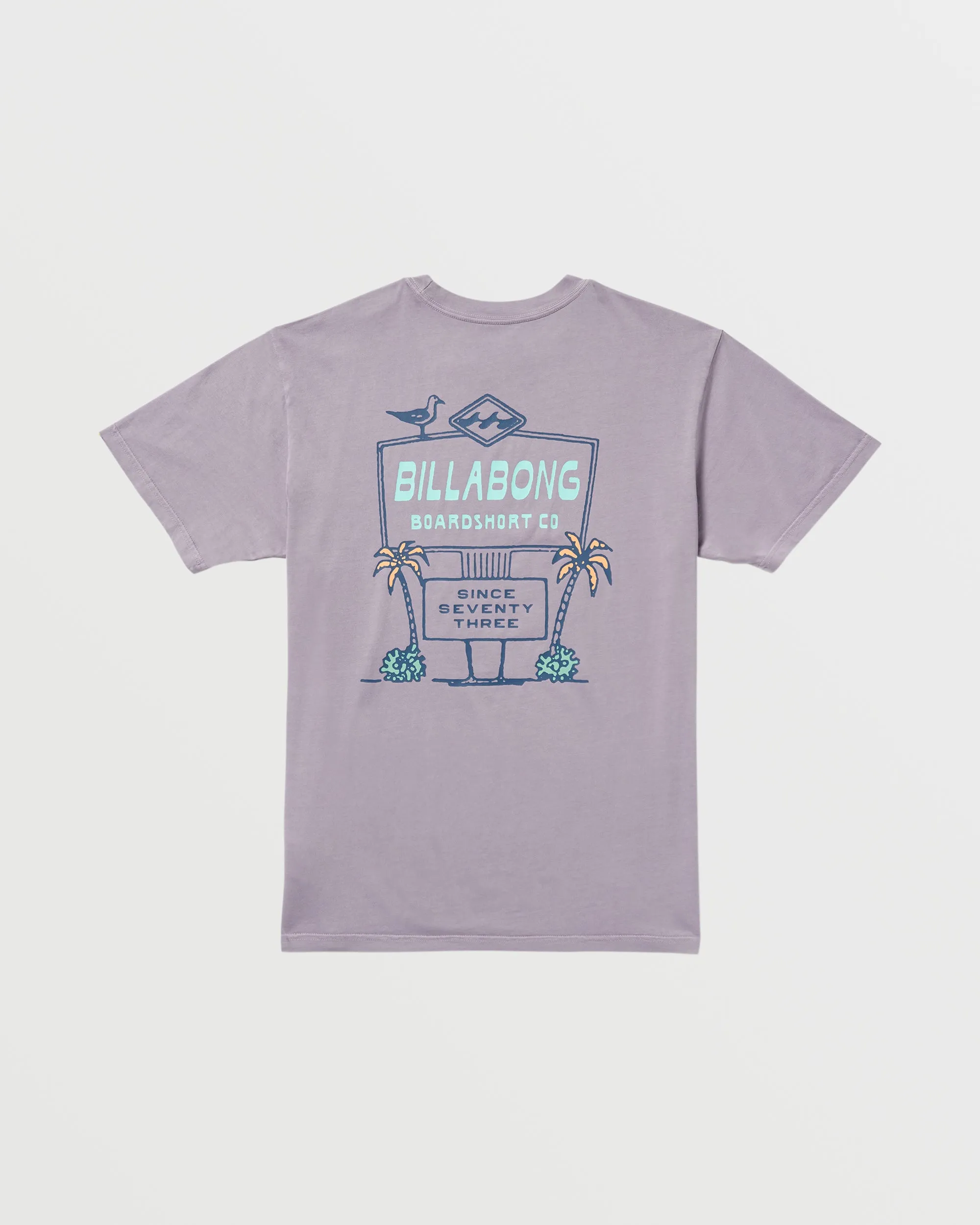 No Vacancy Premium Wave Wash Tee - Light Purple Billabong