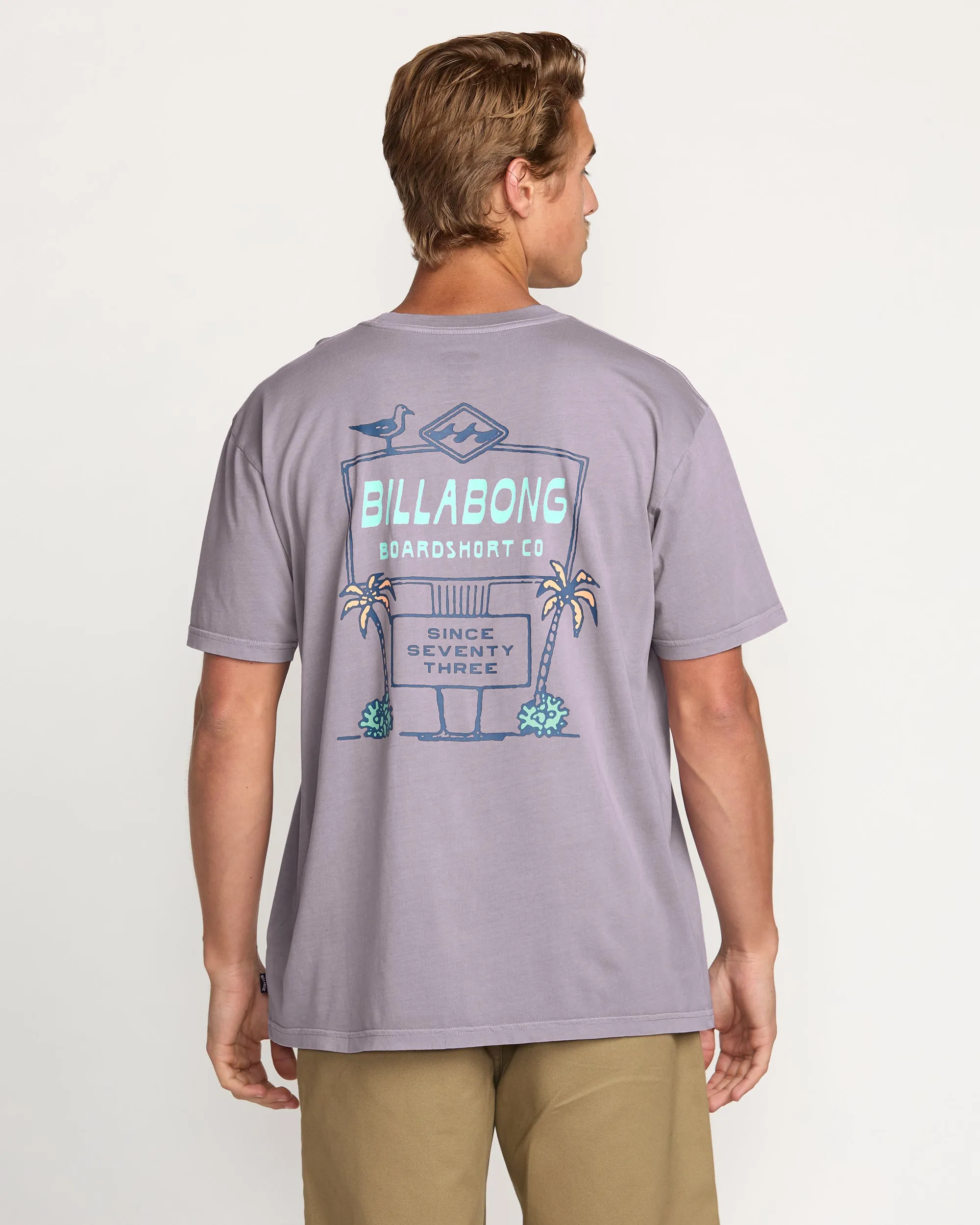 No Vacancy Premium Wave Wash Tee - Light Purple Billabong