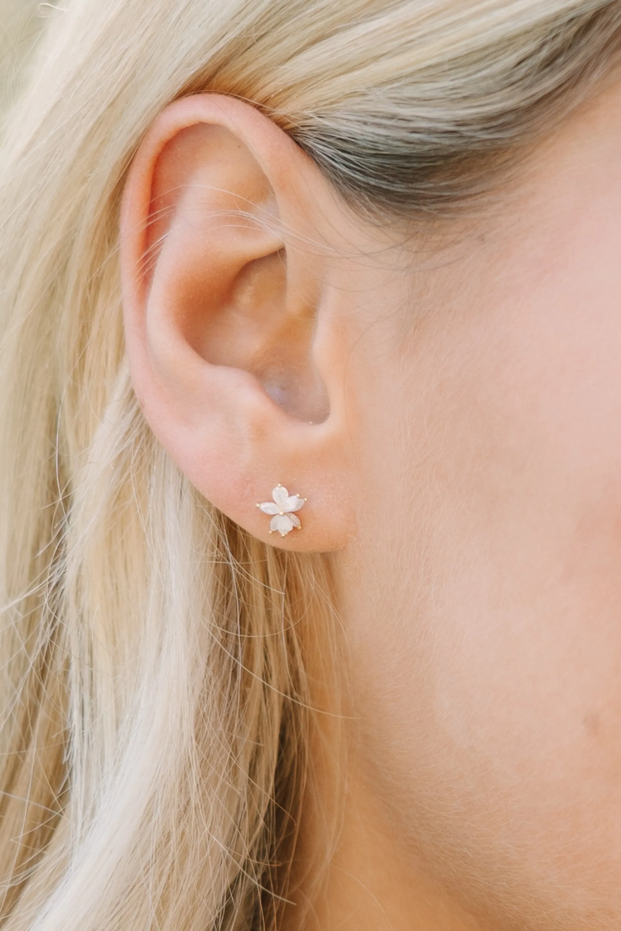 No Worries Gold Stud Earrings