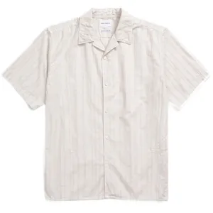 Norse Projects Carston Stripe SS Shirt Marble White