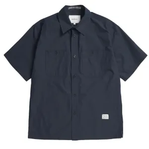 Norse Projects Ivan Tech Poplin SS Shirt Dark Navy