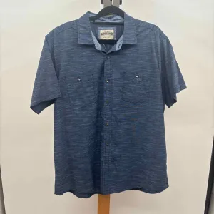North River Men's Size XXL Blue Heathered New with Tags Short Sleeve Shirt
