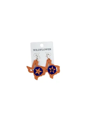 NWT Wildflower Texas Earrings Orange