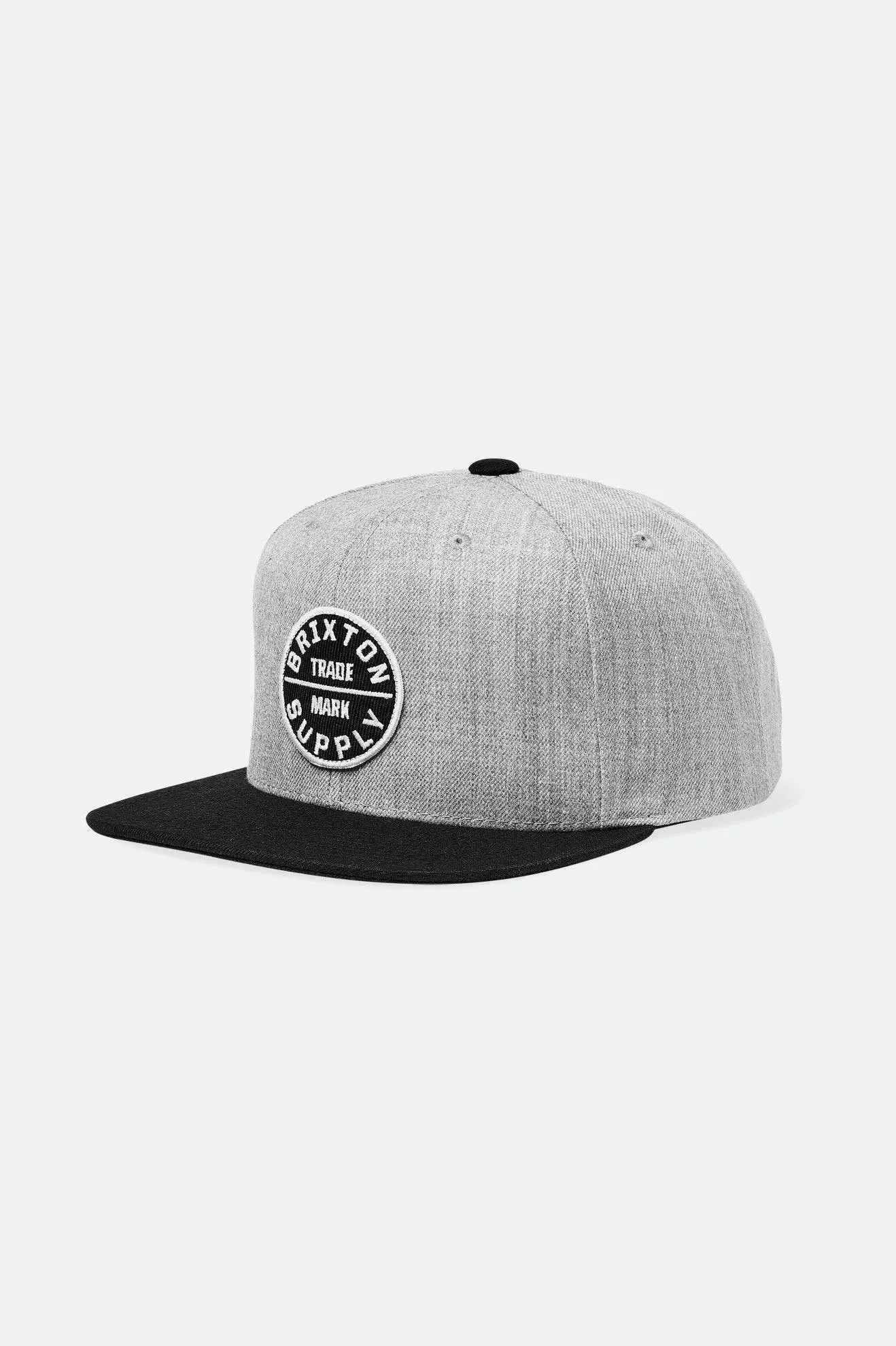 Oath III Snapback - Light Heather Grey/Black Brixton