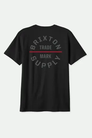 Oath V S/S Standard T-Shirt - Black/Charcoal/Dark Red Brixton
