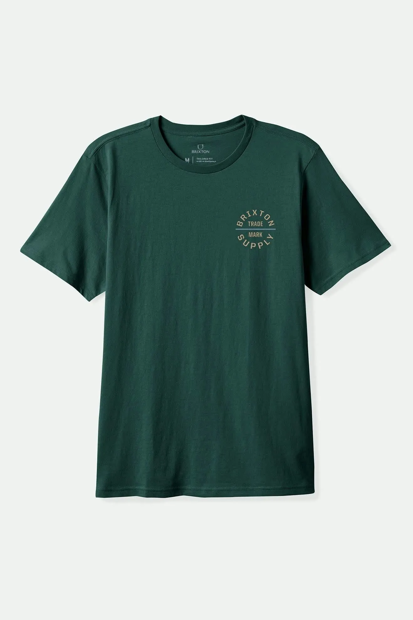 Oath V S/S Standard T-Shirt - Deep Emerald/Sand/Slate Brixton