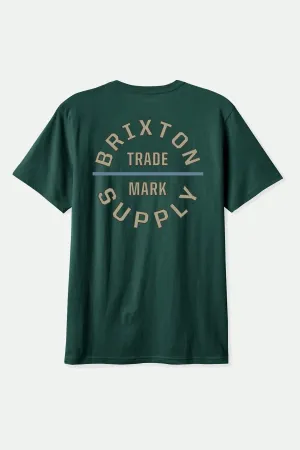 Oath V S/S Standard T-Shirt - Deep Emerald/Sand/Slate Brixton