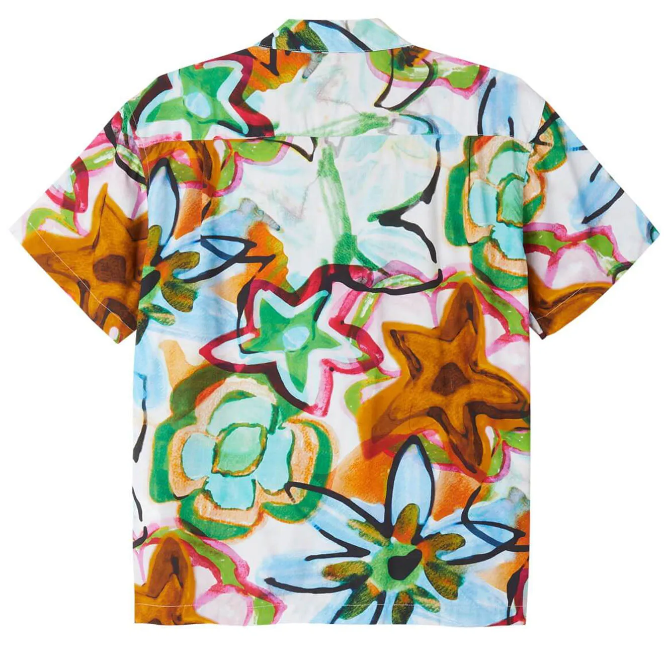 Obey Requiem Woven S/S Shirt Golden Brown Multi