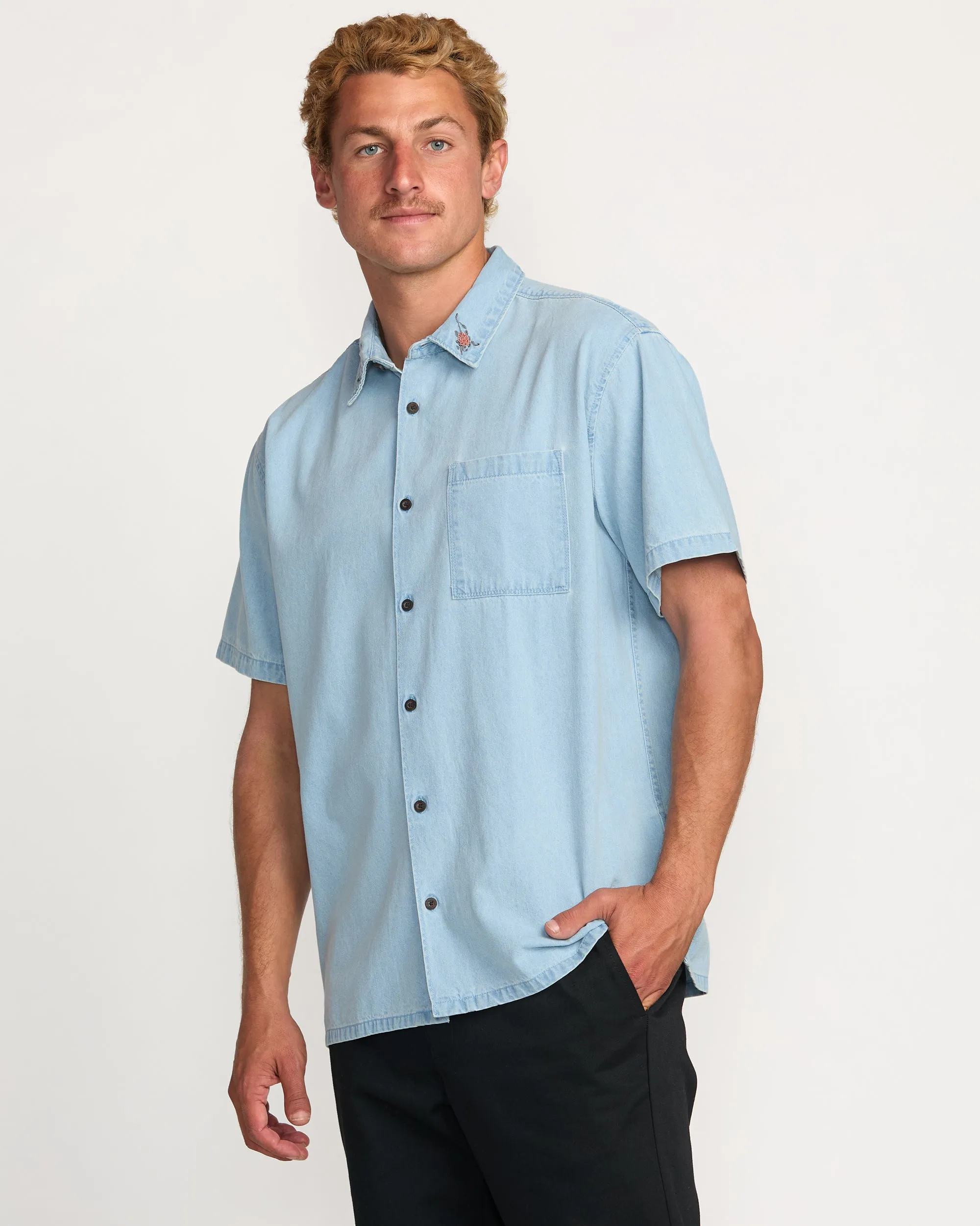 Occy Short Sleeve Shirt - Cloud Blue Billabong