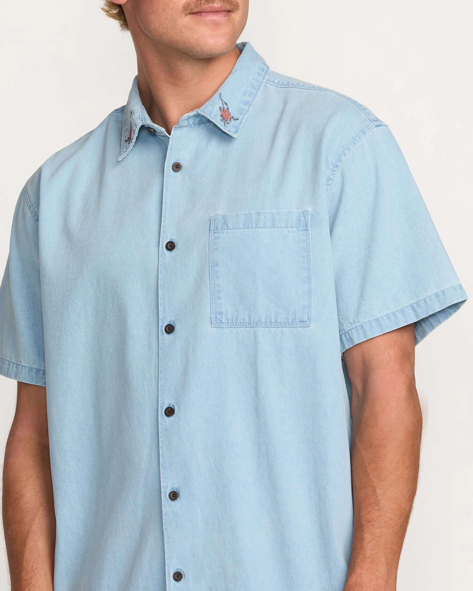 Occy Short Sleeve Shirt - Cloud Blue Billabong