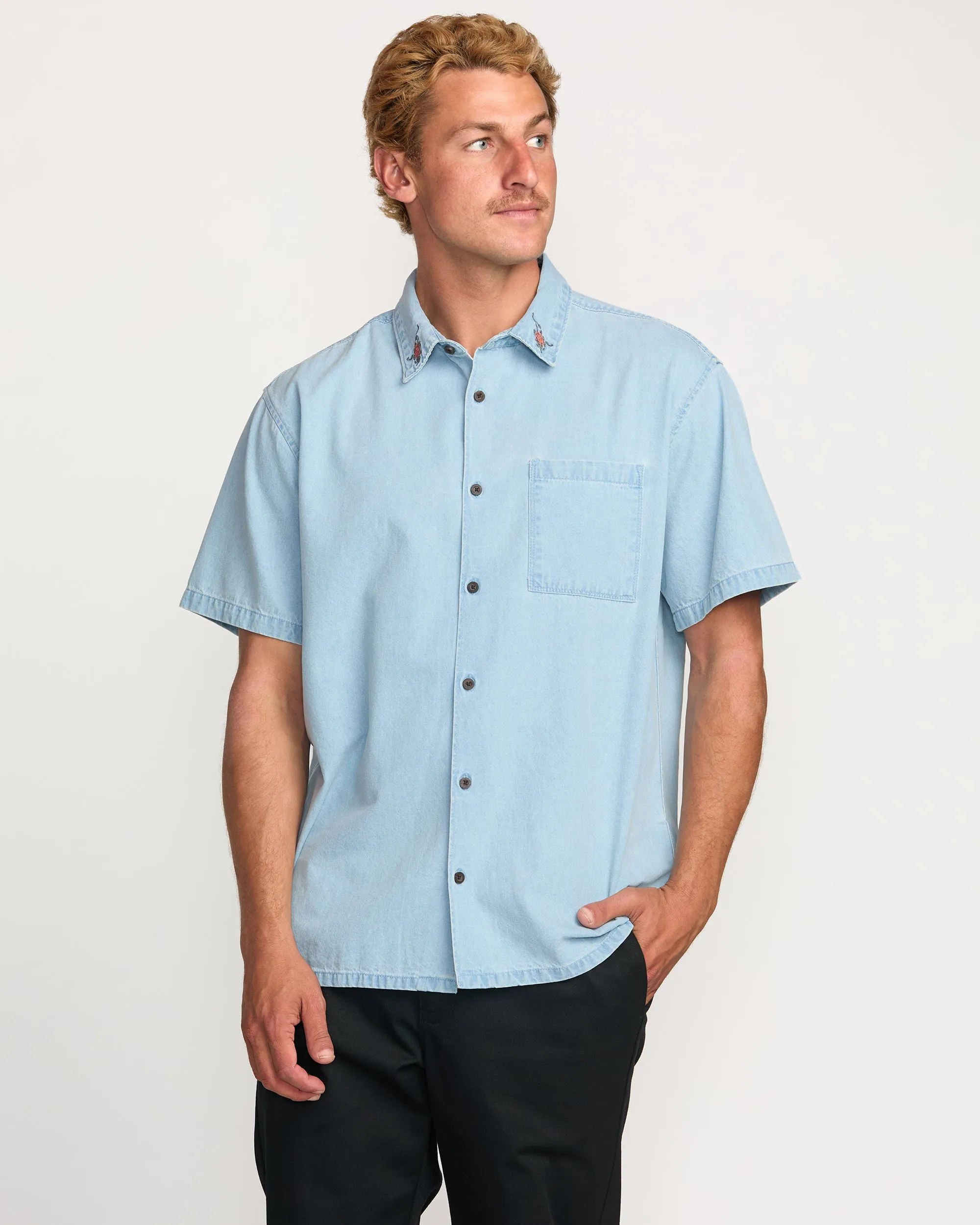 Occy Short Sleeve Shirt - Cloud Blue Billabong