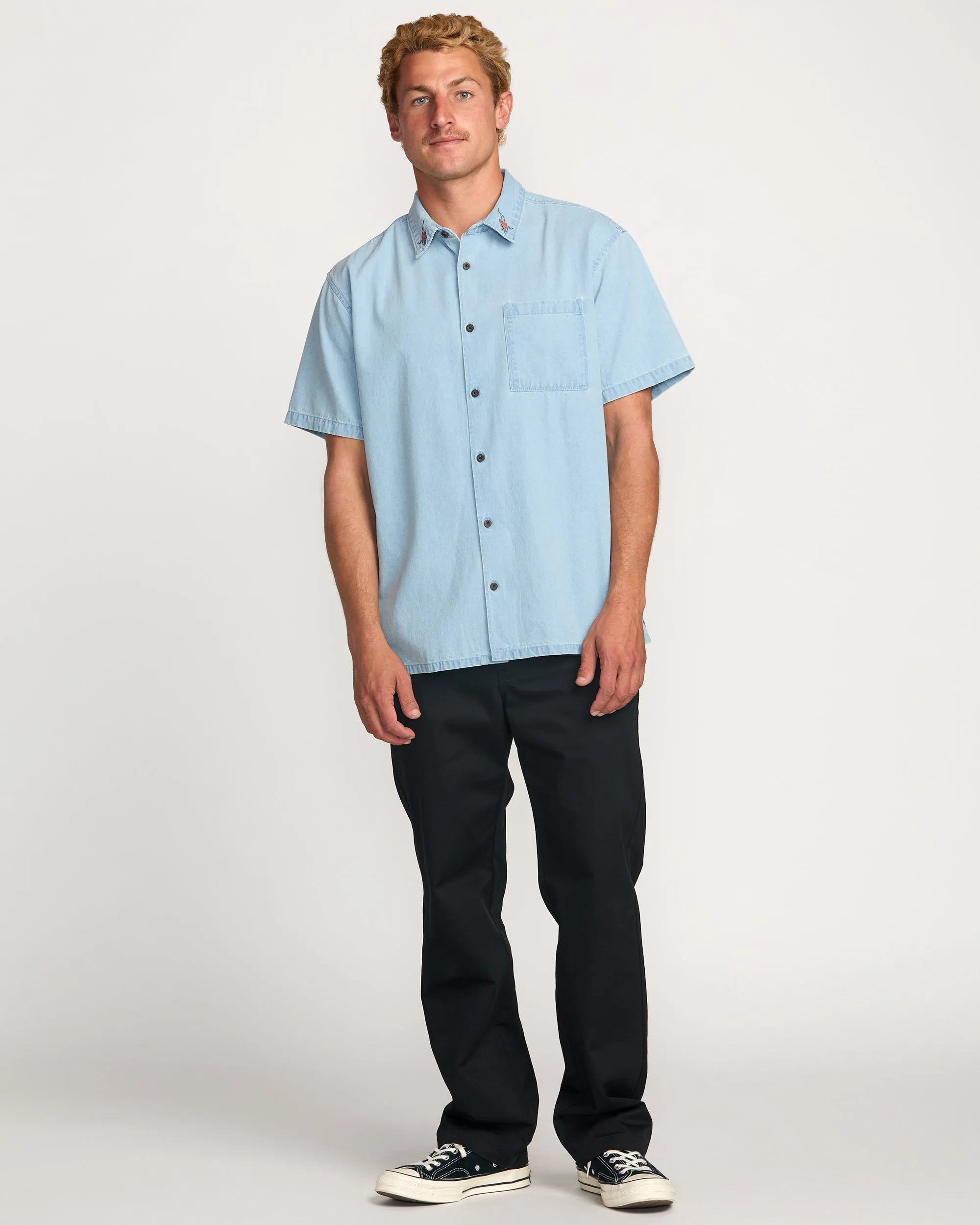 Occy Short Sleeve Shirt - Cloud Blue Billabong