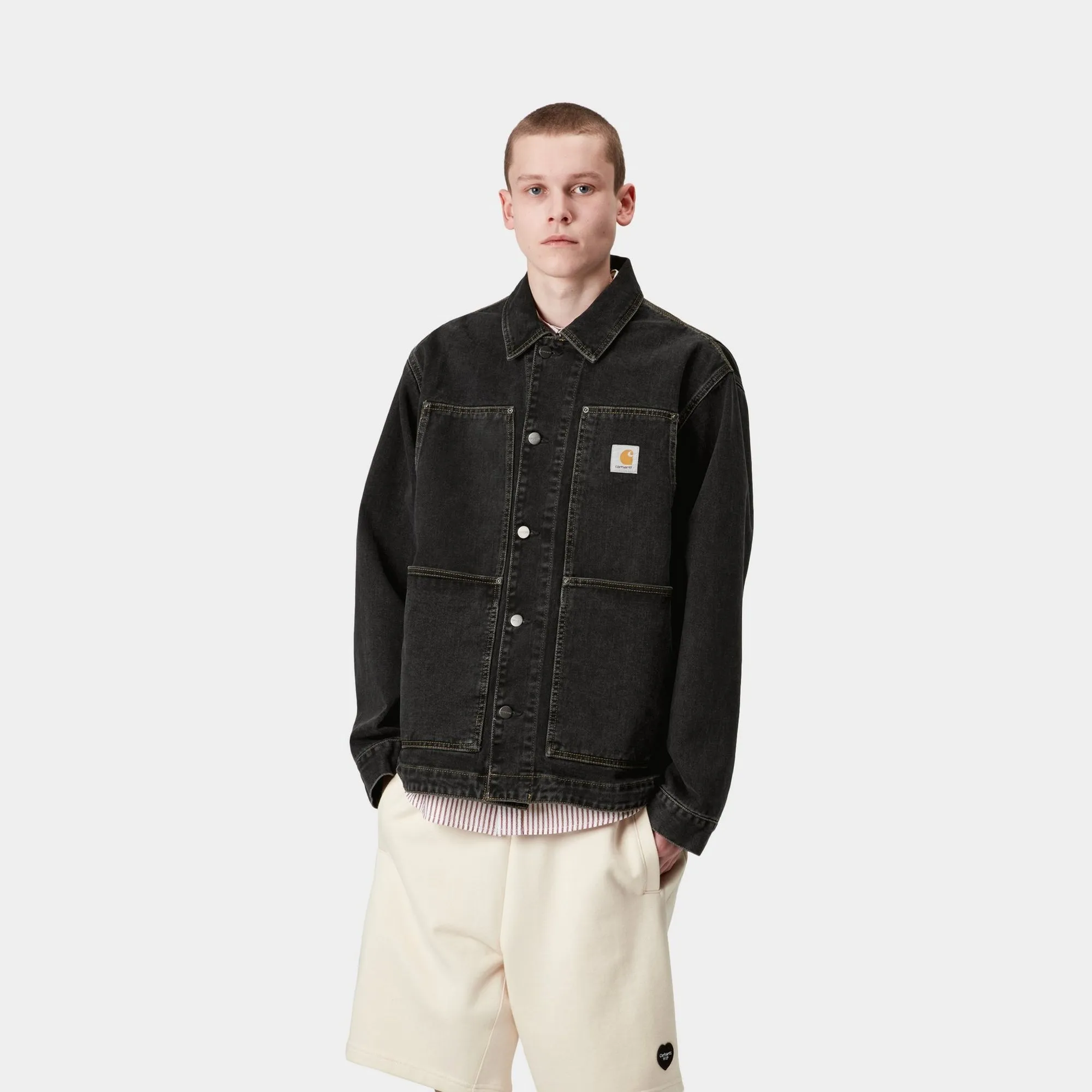 OG Double Front Jacket | Black (stone washed) Carhartt WIP