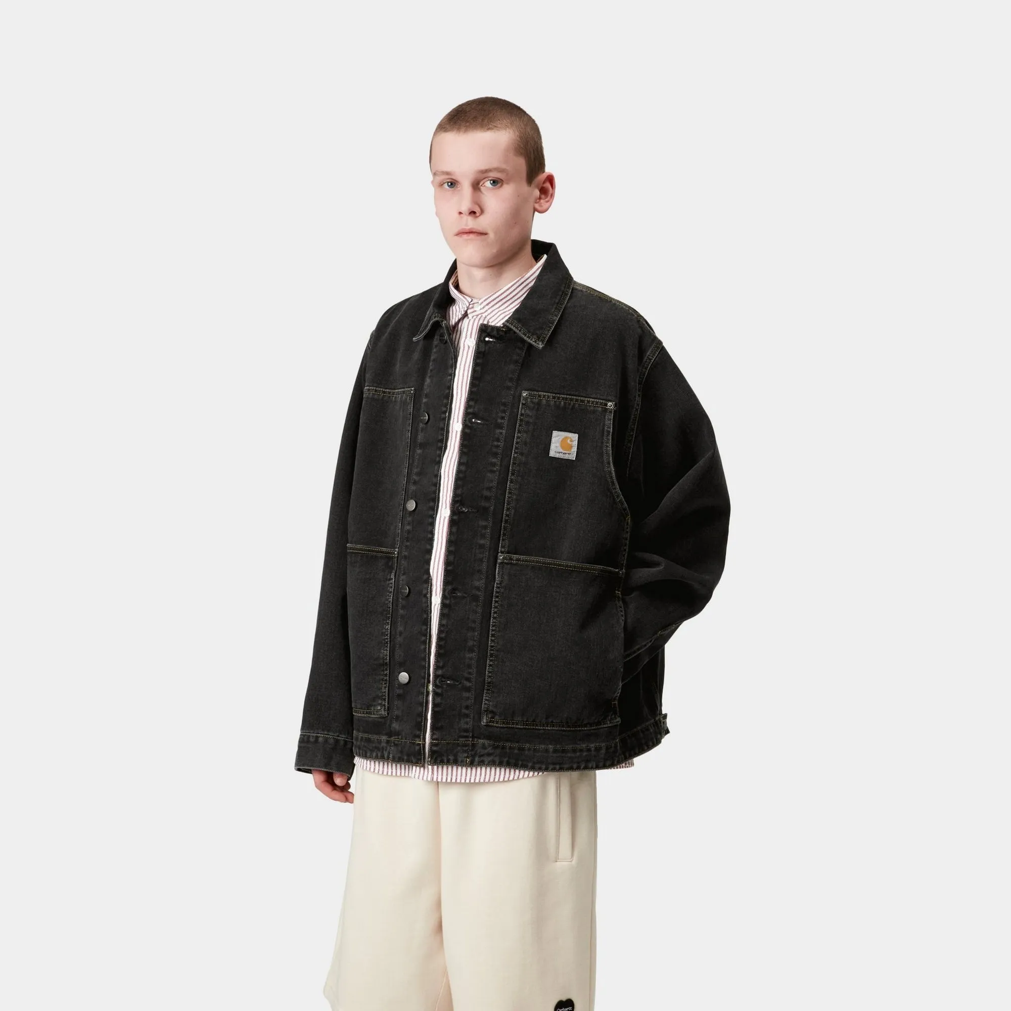 OG Double Front Jacket | Black (stone washed) Carhartt WIP