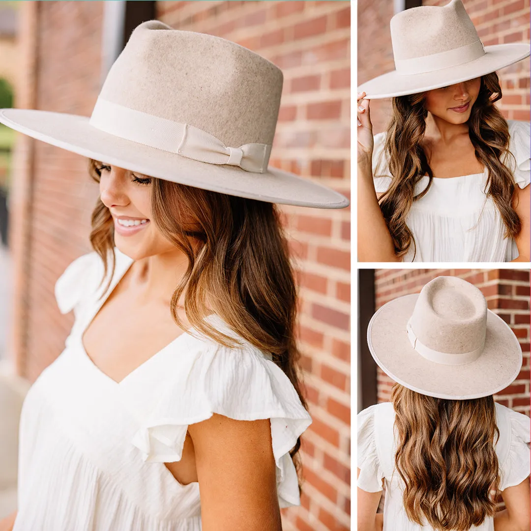 Olive & Pique: Doing Just Fine Oatmeal White Hat