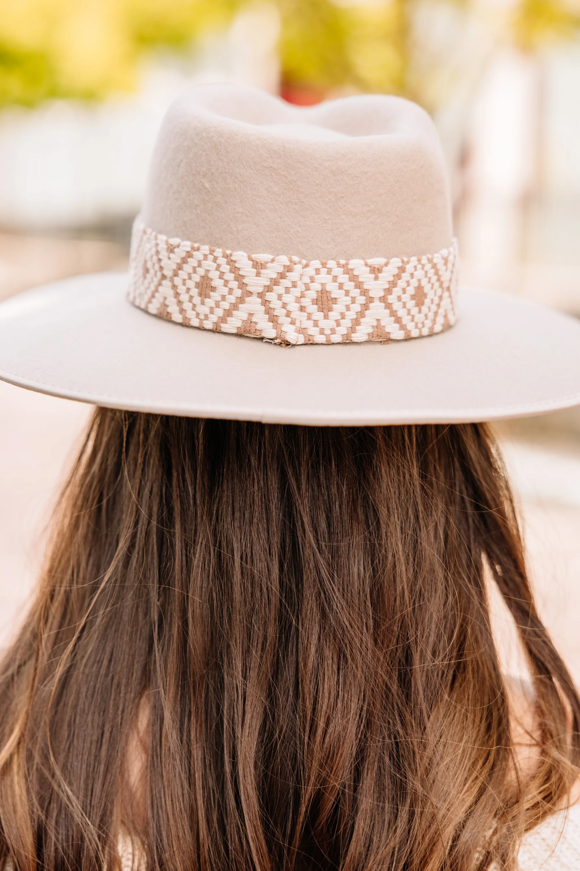 Olive & Pique: Reveal Yourself Beige Brown Banded Hat