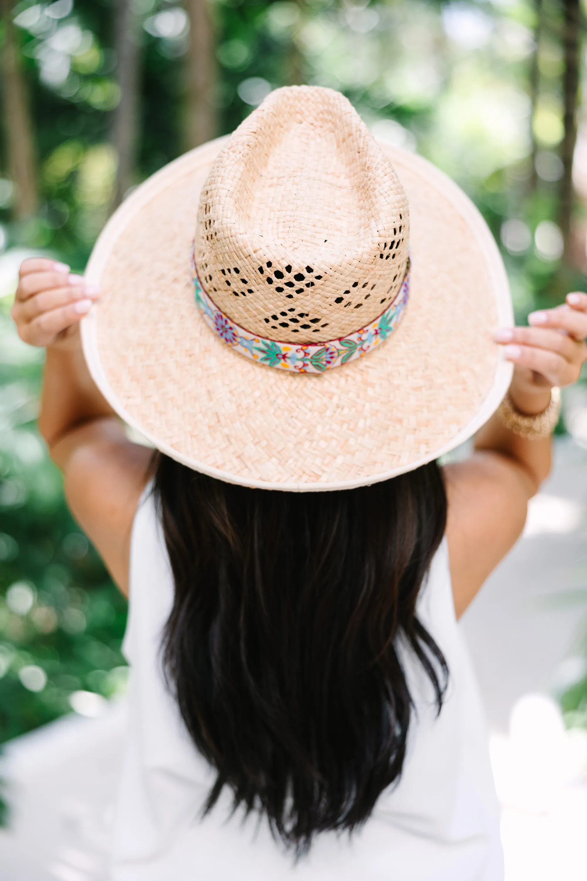 Olive & Pique: Talk The Talk Natural Straw Banded Hat