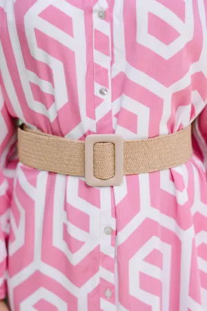 On The Move Khaki Braided Belt