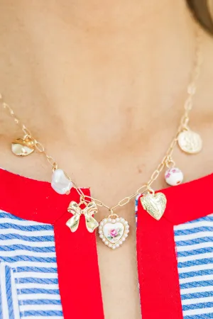 On Your Heart Gold Charm Necklace