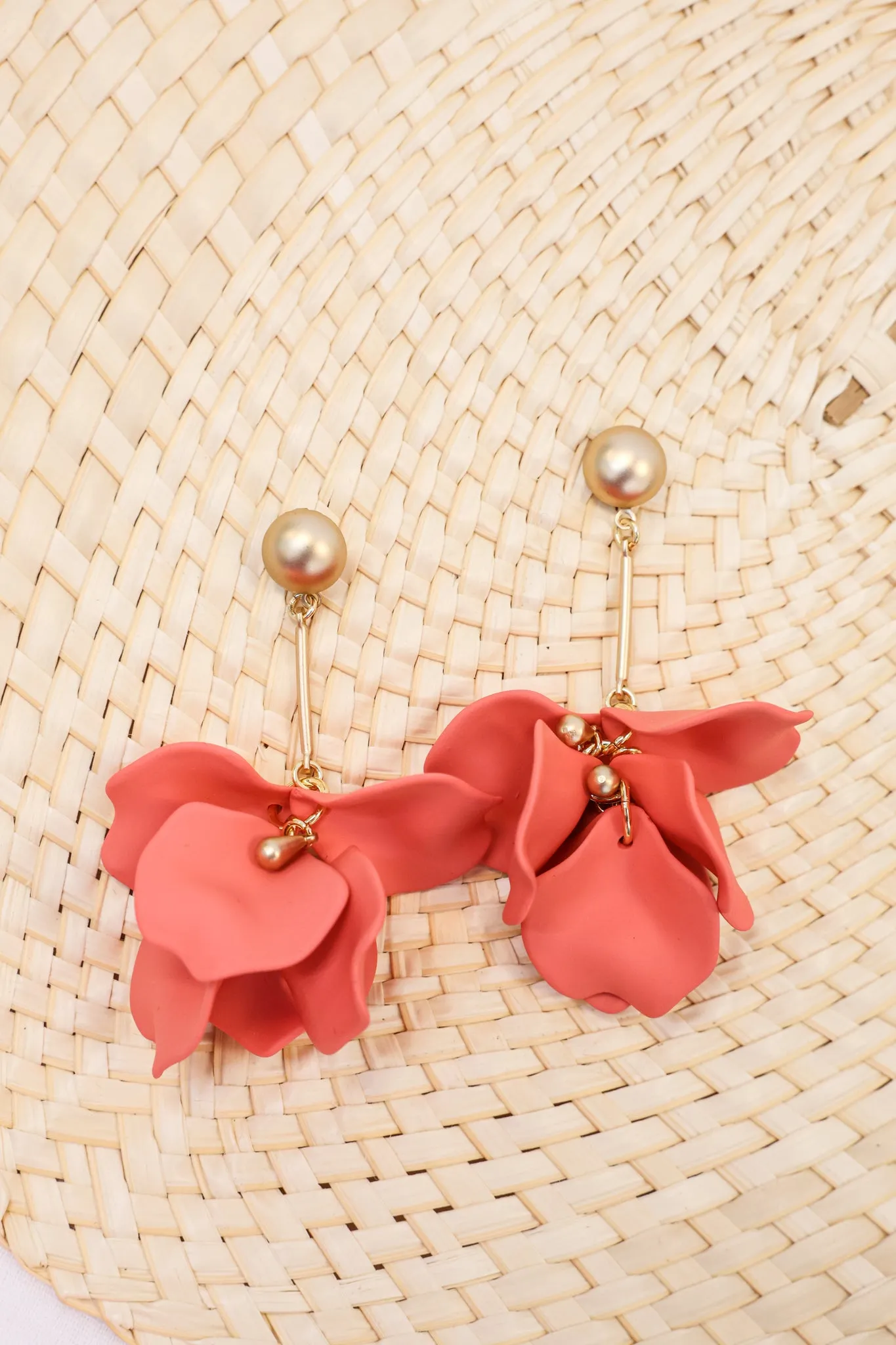 On Your Way Coral Pink Earrings