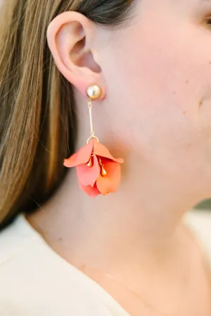 On Your Way Coral Pink Earrings