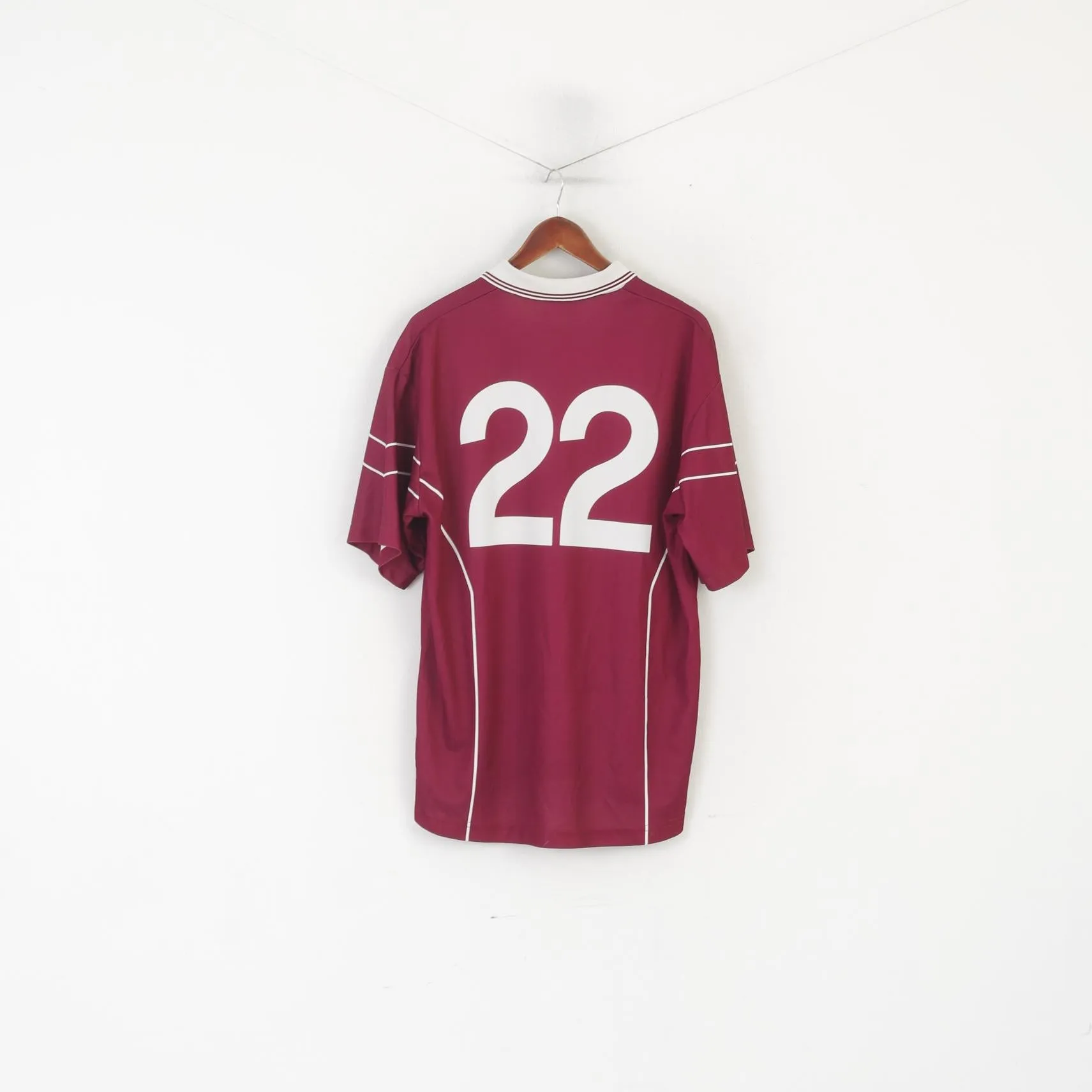 O'Neills Men XL Polo Shirt Maroon Cumann Iomanaioct Gaelic Vintage #22 Jersey Top