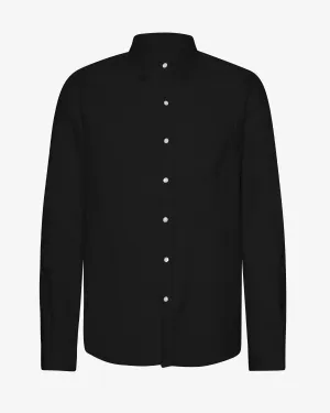Organic Flannel Shirt - Deep Black