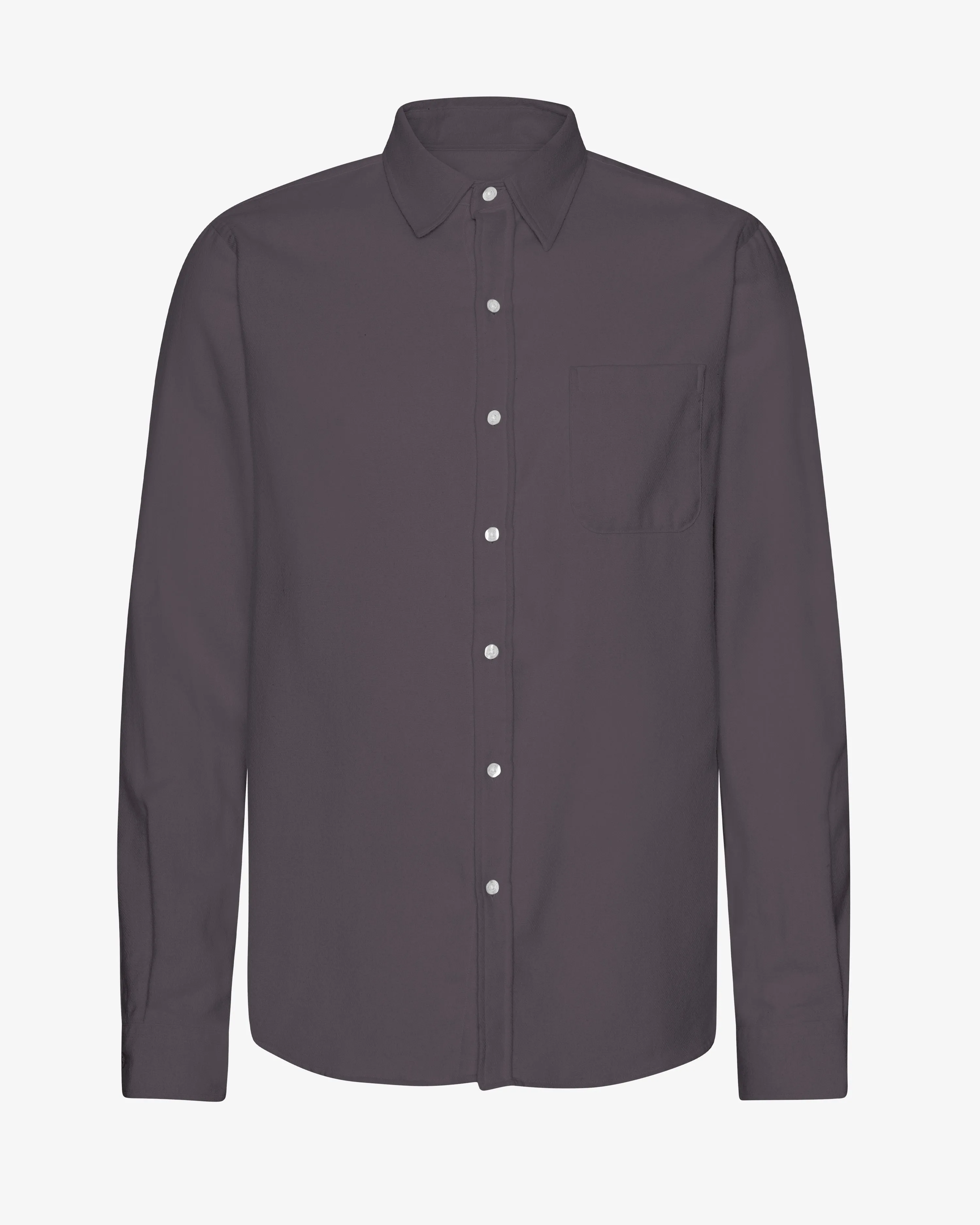 Organic Flannel Shirt - Lava Grey