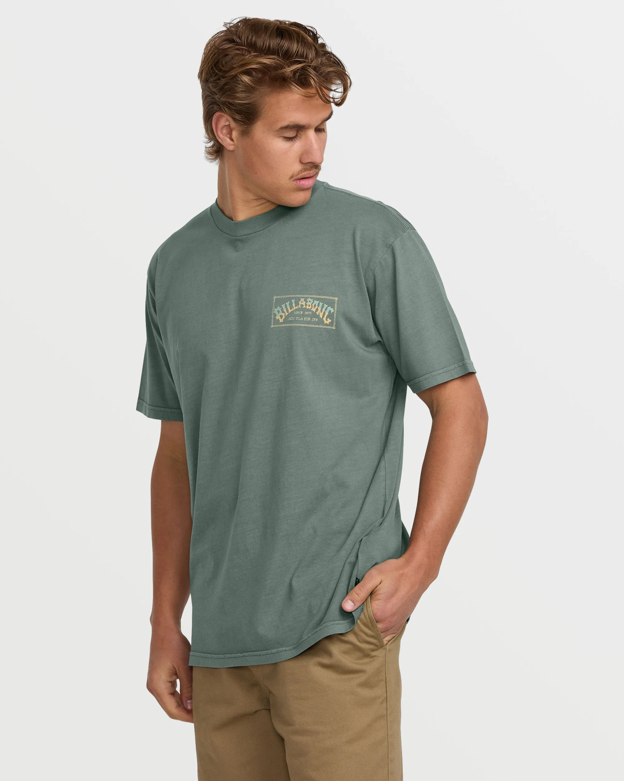 Original Arch Premium Wave Wash Tee - Dark Slate Billabong