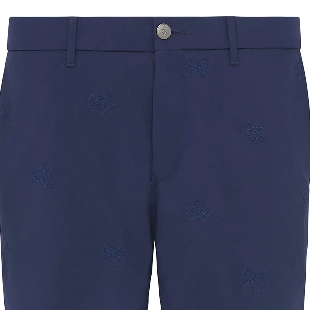 Original Penguin All-Over Pete Embroidery Shorts - Black Iris