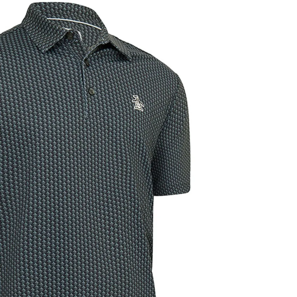 Original Penguin All-Over Pete Print Polo Shirt - Black Iris
