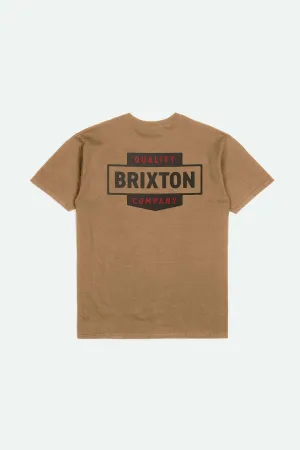 Osborn S/S Standard T-Shirt - Tobacco Brown Worn Wash Brixton