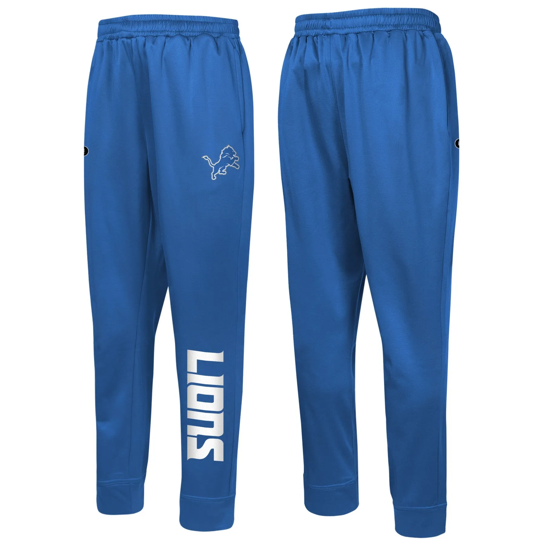 Outerstuff NFL Men's Detroit Lions Side Line Elastic Tech Joggers
