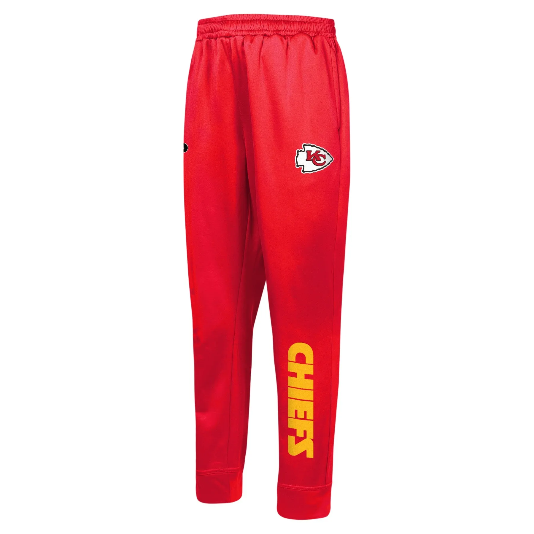 Outerstuff NFL Men's Kansas City Chiefs Side Line Elastic Tech Joggers