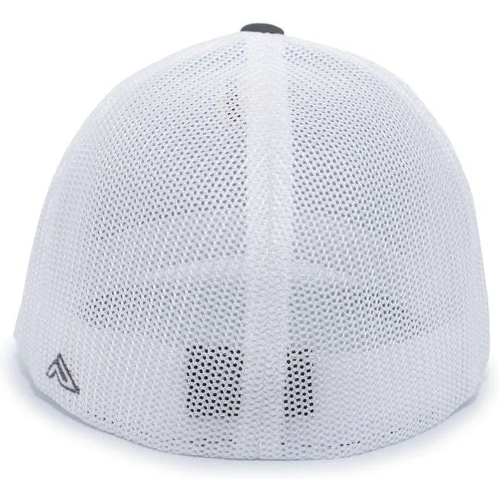 Pacific Headwear Aggressive Heather Trucker Flexfit Cap