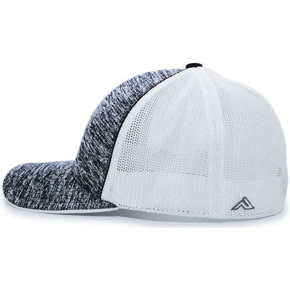 Pacific Headwear Aggressive Heather Trucker Flexfit Cap