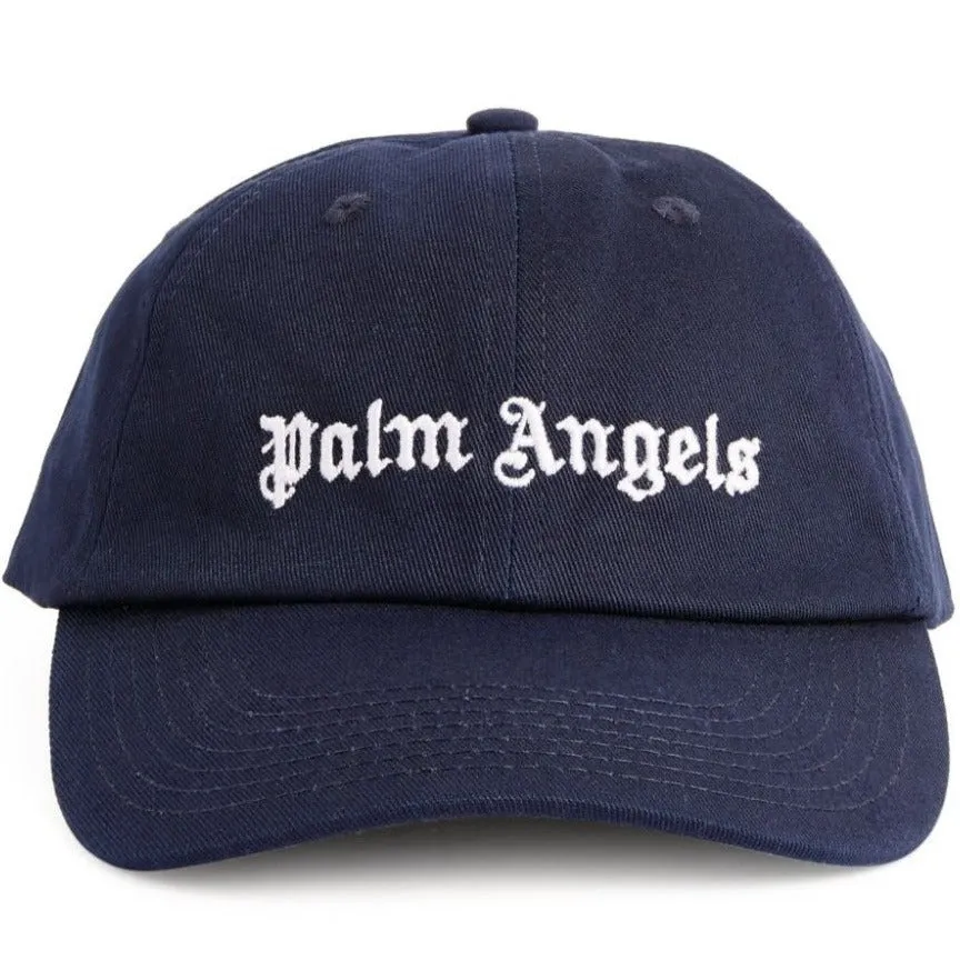 Palm Angels Navy Logo Cap