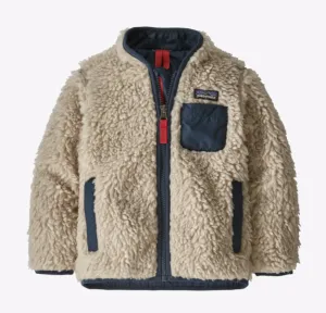Patagonia Baby Retro-X Fleece Jacket - Natural w/ New Navy