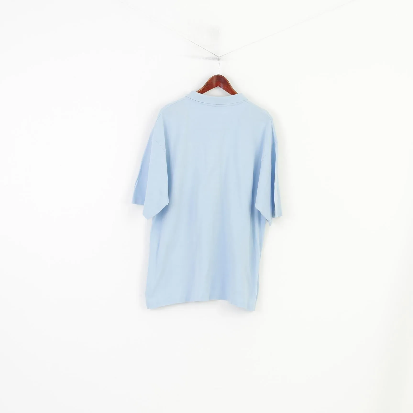 Patrick Men XXL Polo Shirt Blue Cotton Short Sleeve Sport Vintage Top
